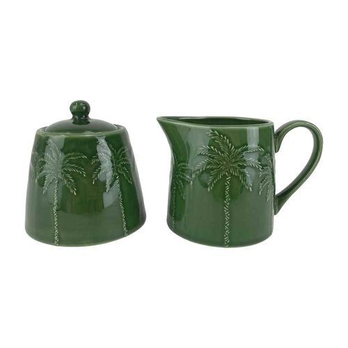 Coconut Bay Milk & Sugar Set - Green Palm